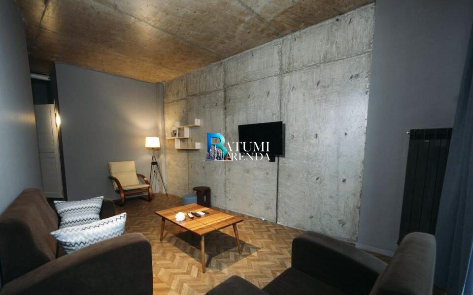 Гостиная в 2-комнатной квартире 50,5 м² в ЖК Dar Tower, район Химшиашвили, Батуми